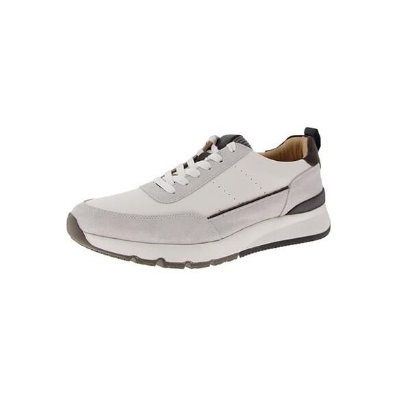 Johnnie-O Mens Prima White Leather Fashion Sneaker - 10.5 - Picture 1 of 7